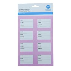 WS Colour Pop Book Labels Pink