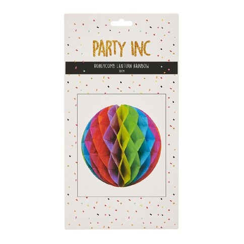 Party Inc Honeycomb Lantern Rainbow 30cm