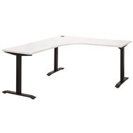 Jasper J Emerge Metal Leg Workstation 1500 /Ironstone White