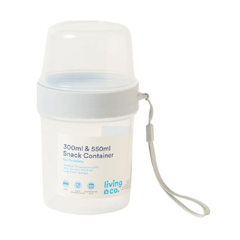 Living & Co Snack Container 300+550ml Clear