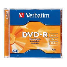 Verbatim DVD-R Spindle 10 Pack Orange Mid