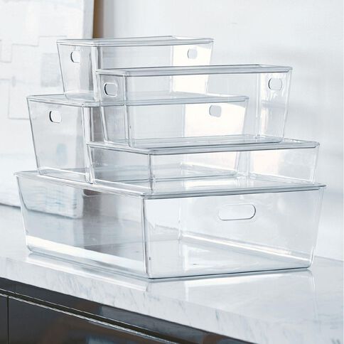 Living & Co Lisse Lidded Organiser Clear 26L