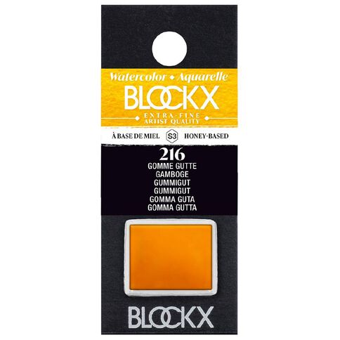 BLOCKX Watercolour Half Pan S3 216 Gamboge