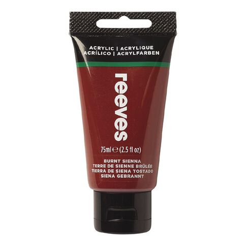Reeves Fine Acrylic Paint Burnt Sienna 75ml
