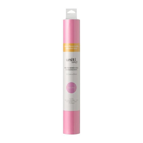 Uniti Craft Matte Removeable Vinyl 30.5Cm X 50Cm Pink Light