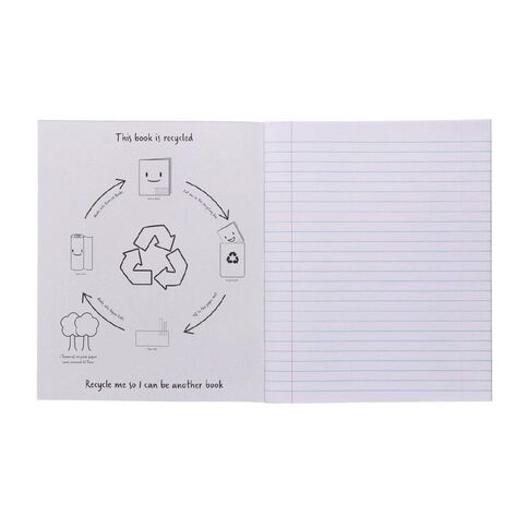 WS Exercise Book 1I5 9mm Ruled 40 Leaf Green Mid