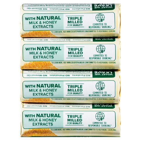 Palmolive Naturals Milk & Honey Replenishing Bar Soap 90gm 4 Pack