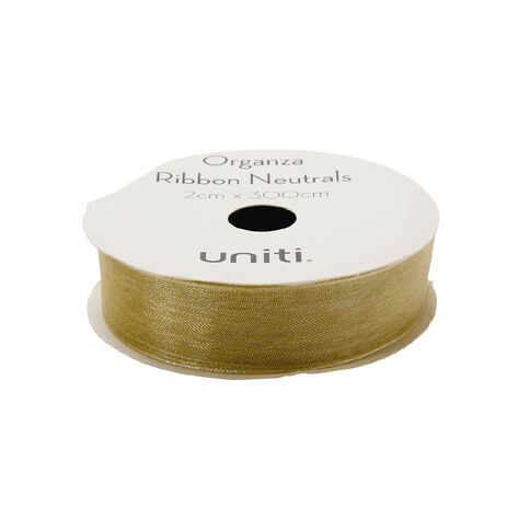 Uniti Organza Ribbon Neutrals 3m Assorted