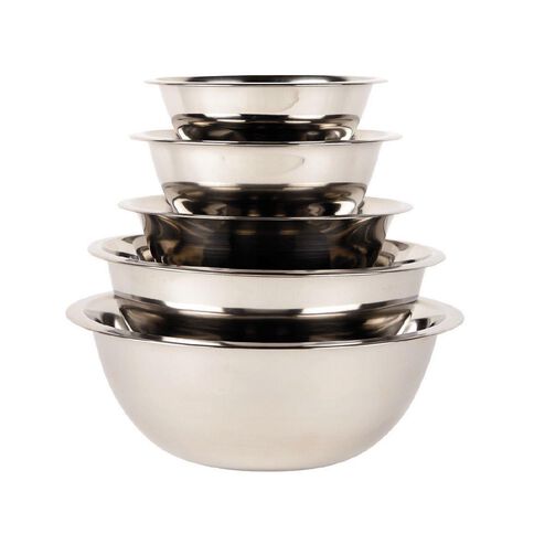 Living & Co Stainless Steel Nested Bowls Set 5 Pack