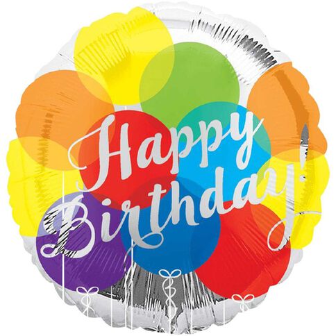 Anagram Happy Birthday Balloons Foil Balloon Standard 17in