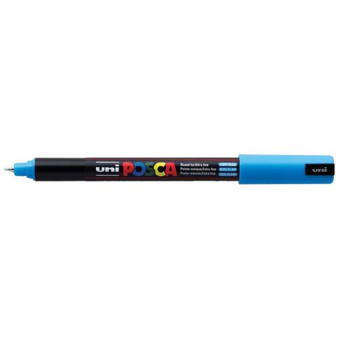 Uni Posca Marker 0.7mm Ultra-Fine Pin Tip Blue Light