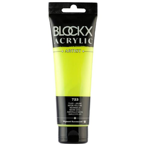 BLOCKX Acrylic Tube Fluro Yellow 120ml