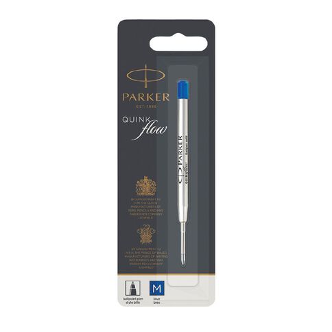 Parker Quinkflow Medium Ballpoint Pen Refill Blue Mid