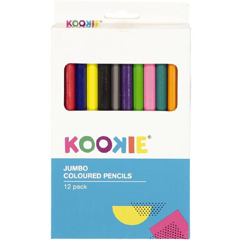 Kookie Jumbo Coloured Pencils 12 Pack