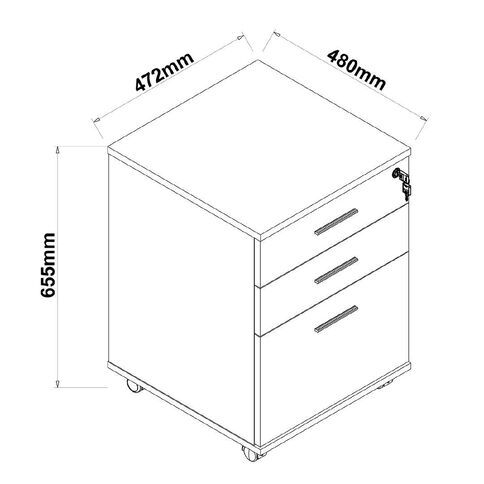 Workspace 925 Mobile 3 Drawer