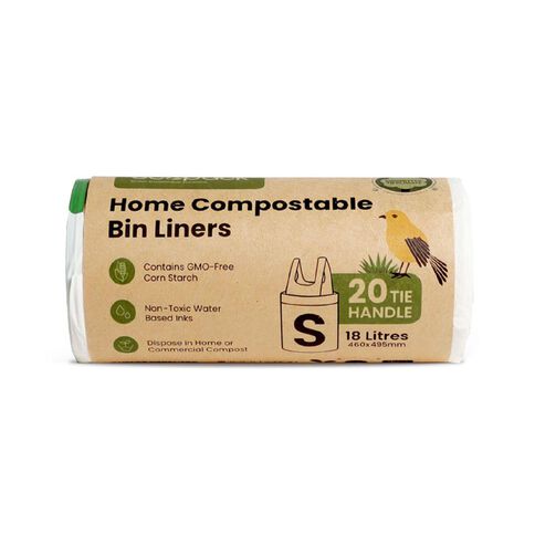Ecopack Compostable Bin Liners 18L 20 pack