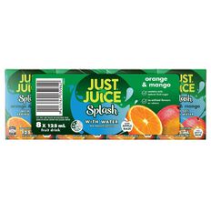 Just Juice Splash Orange Mango 8 Pack 125ml