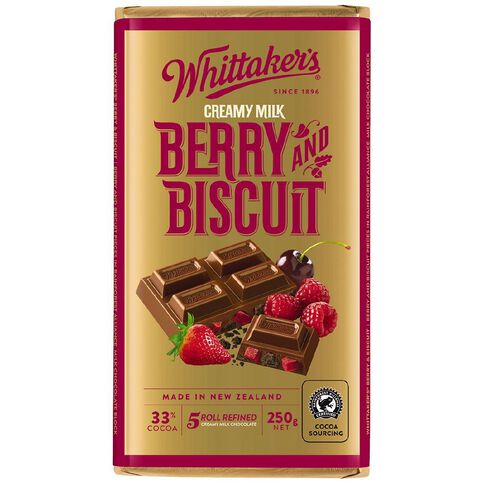 Whittaker's Berry Biscuit Block 250g