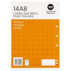 WS Pad Refill 14A8 Blank 50 Leaf Punched Orange