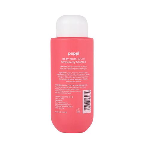 Poppi Body Wash Strawberry 400ml
