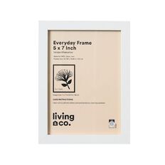 Living & Co Everyday Standard Photo Frame White 5in x 7in