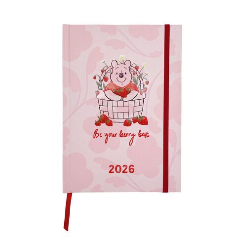 Winnie the Pooh 2026 Week To Date Diary Pink A5