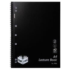 Spirax PP Lecture Book P906 Black 140 Page Black