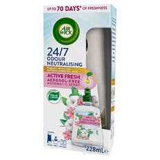 Air Wick Apple Blossom & Fresh Cotton Automatic Spray Starter Kit 228ml