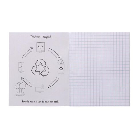 WS Exercise Book 1H5 10mm Quad 36 Leaf Blue Mid