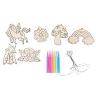 Colour Your Own Wooden Charms