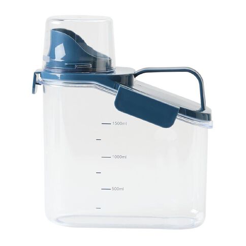 Living & Co Dispensing Container with Measuring Cup Clear 1.5L Living & Co Dispensing Container with Measuring Cup Clear 1.5L