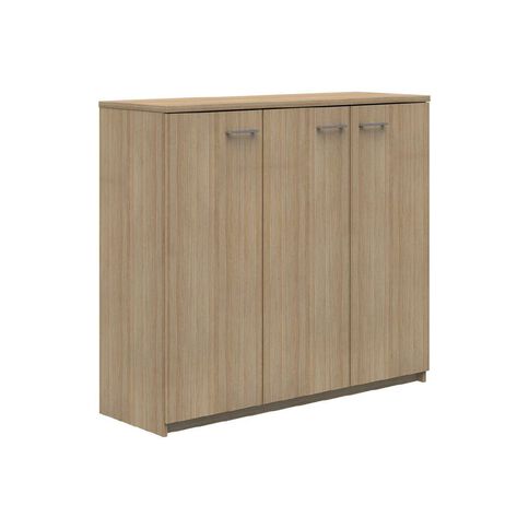 Mascot Storage Cabinet 3 Hinged Doors locking Classic Oak 1200x1200