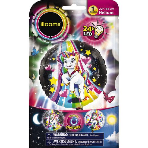 Illooms Light Up Foil Balloon Unicorn 56cm