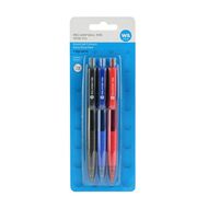WS WS Pro-Grip Ball Pens Assorted Colours 3 Pack