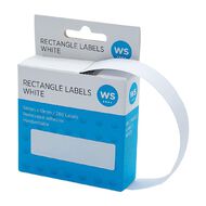 WS Rectangle Dispenser Stickers Handwritable 280 Labels 64mm X 19mm
