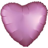 Anagram Satin Luxe Heart Flamingo Foil Balloon Standard