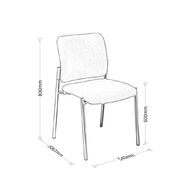 Eden Polo Chair Four-leg Black Frame Black Vinyl