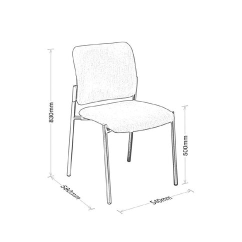 Eden Polo Chair Four-leg Black Frame Black Vinyl