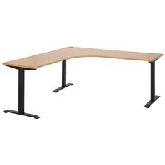 Jasper J Emerge Metal Leg Desk 1800 x 750 Beech/Ironstone Multi-Coloured