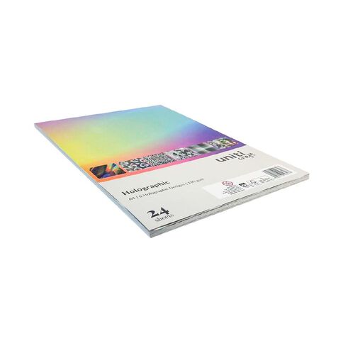 Uniti Holgraphic Card 24 Pack A4