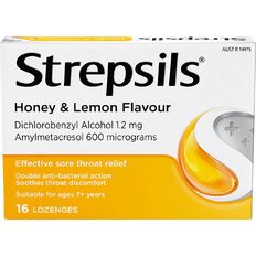 Strepsils Honey and Lemon Lozenges 16s