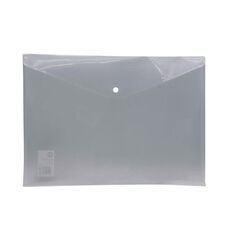 WS Document Wallet Dome Closure Clear A3