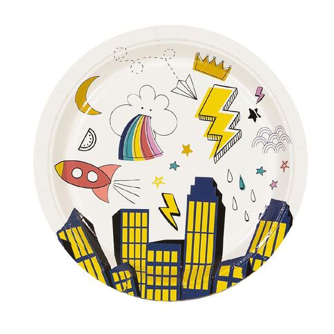 Party Inc Superhero Paper Plates 17cm 8 Pack