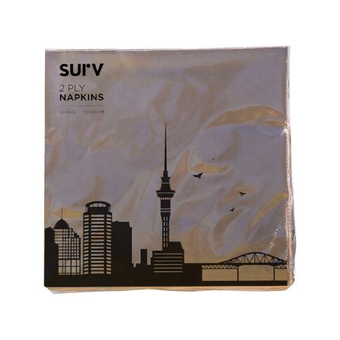 SURV. Printed Napkins Bluebird 2-ply 33cm x 33cm Assorted 50 Pack