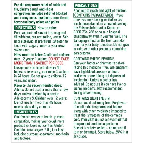 Lemsip Cough Max for Mucus Hot Drink 10s - LIMIT OF 2 PER CUSTOMER
