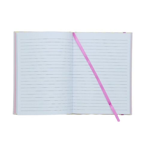Uniti Clubhouse Notebook Casebound Striped Yellow