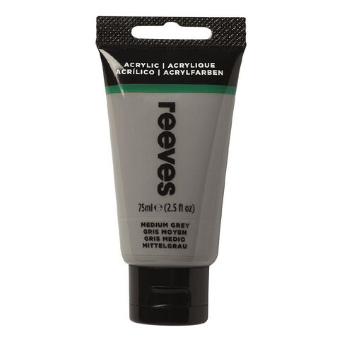Reeves Fine Acrylic Paint Medium Grey 75ml