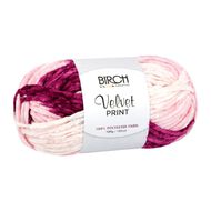 Birch Velvet Yarn 100% Polyester 100G Print Wine Mix