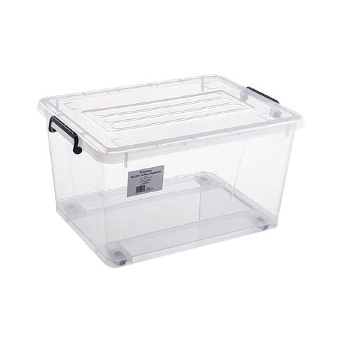 Living & Co Rolling Organiser 42L Clear