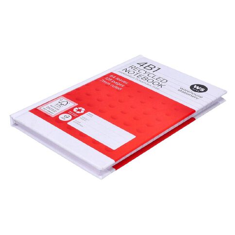 WS Notebook 4B1 7mm Ruled 64 Leaf Red Mid